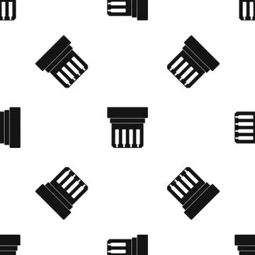 Electronic circuit board pattern seamless black Stock Illustration