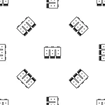 Electronic circuit board pattern seamless black Stock Illustration