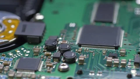 Electronic circuit board PCB Stock Footage 287566872