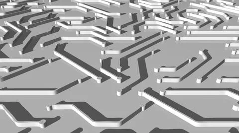 Electronic circuit board processing computer data close up  Stock Illustration