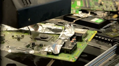Electronic circuit board production Stock Footage 71146768