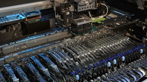 Electronic circuit board production Video stock 95175132