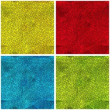 Electronic circuit board. Seamless pattern. Electronic circuit board. Seam... 写真素材