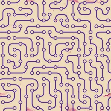 Electronic circuit board. Seamless pattern. Electronic circuit board. Seam... Foto stock