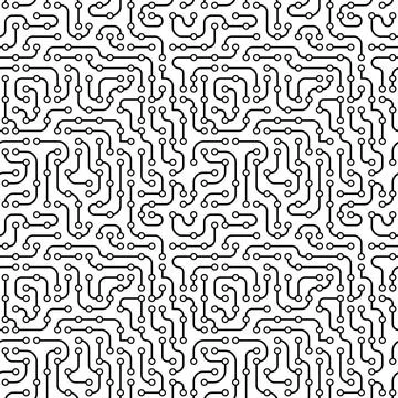 Electronic circuit board. Seamless pattern. Electronic circuit board. Seam... Stock Photos