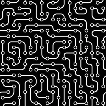 Electronic circuit board. Seamless pattern. Electronic circuit board. Seam... Foto stock