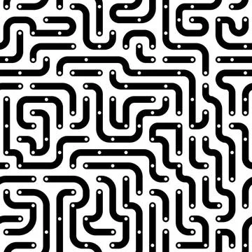 Electronic circuit board. Seamless pattern. Electronic circuit board. Seam... Foto stock