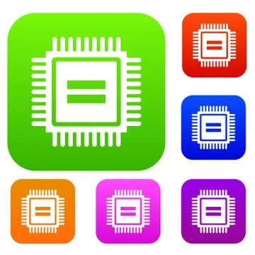 Electronic circuit board set collection Stock Illustration