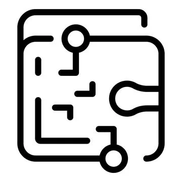Electronic circuit board showing microchip connections Stock Illustration
