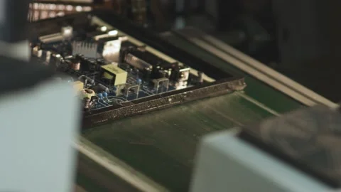 Electronic circuit board soldering machine Stock Footage 162364902