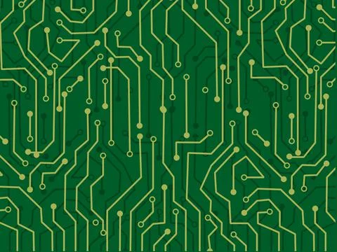 Electronic circuit board. Technology background circuit board texture. vector Stock Illustration