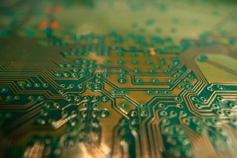 Electronic circuit board technology background. Electronic plate pattern Stock Photos