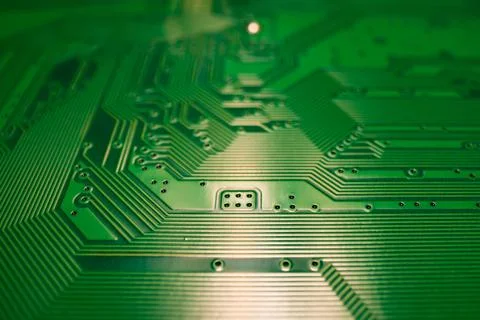 Electronic circuit board technology background. Electronic plate pattern Stock Photos