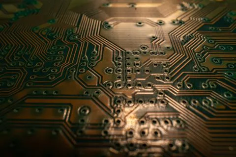 Electronic circuit board technology background. Electronic plate pattern Stock Photos