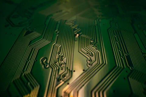 Electronic circuit board technology background. Electronic plate pattern Stock Photos