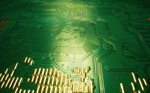 Electronic circuit board technology background. Electronic plate pattern Stock Photos