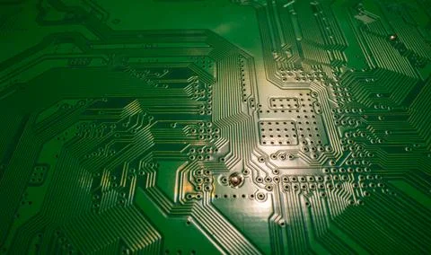 Electronic circuit board technology background. Electronic plate pattern Stock Photos