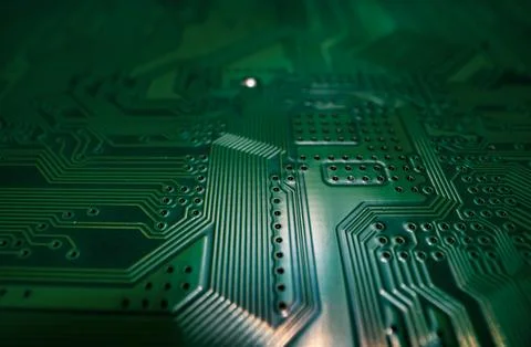 Electronic circuit board technology background. Electronic plate pattern Stock Photos