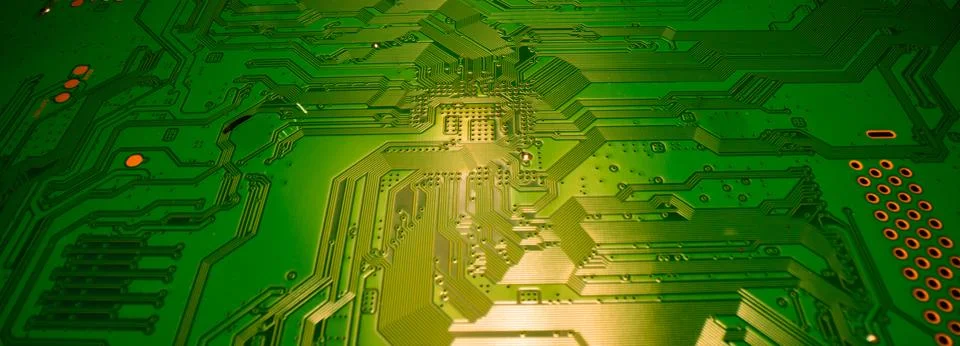 Electronic circuit board technology background. Electronic plate pattern Stock Photos