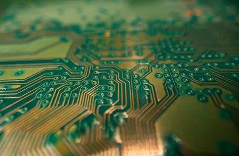 Electronic circuit board technology background. Electronic plate pattern Stock Photos