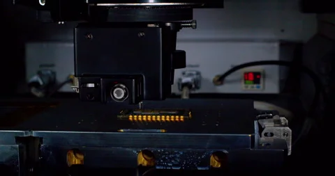 Electronic circuit boards production and installation of SMD components Stock Footage 332856320