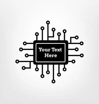 Electronic Circuit Chip design Stock Illustration