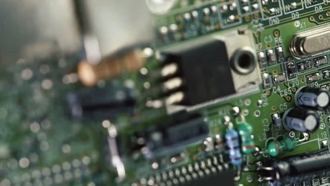 Electronic circuit chips Stock Footage 77248395