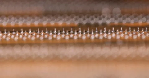 Electronic circuit on the circuit board close up, an electronic board with Stock Footage 314451655