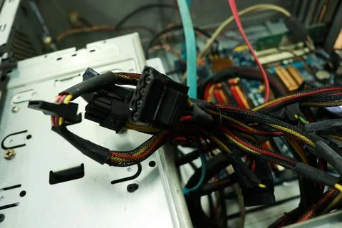 The electronic circuit in an electronic digital device Stock Photos