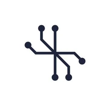 Electronic circuit icon, vector illustration Stock Illustration