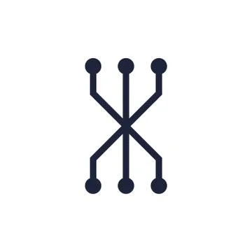 Electronic circuit icon, vector illustration Stock Illustration