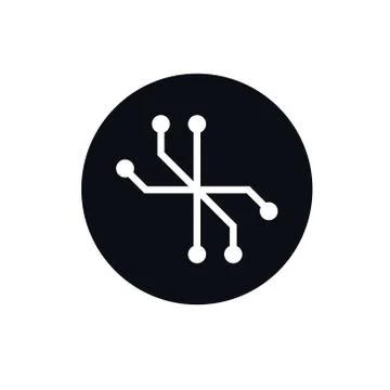 Electronic circuit icon, vector illustration Stock Illustration