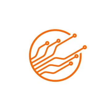 Electronic Circuit Line, Technology Logo Template Illustration Design. Vector Stock Illustration