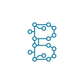 Electronic circuit linear icon concept. Electronic circuit line vector sign Stock Illustration