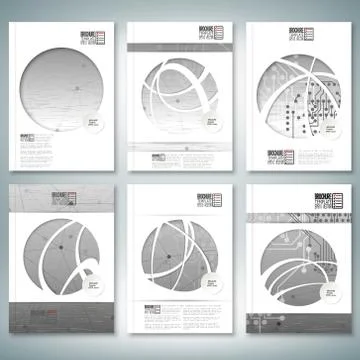 Electronic circuit, microchip background. Brochure, flyer or report for business Stock Illustration