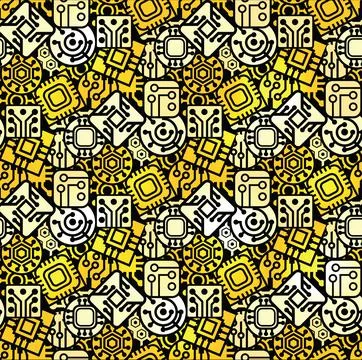 Electronic Circuit pattern background Illustrazione stock