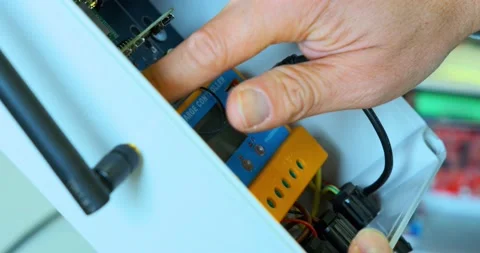 Electronic circuit in a plastic box 4k 스톡 동영상 140071226