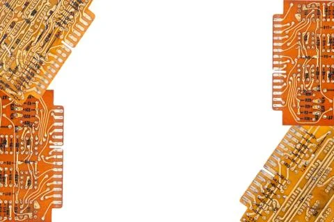 Electronic circuit plates. frame Stock Photos