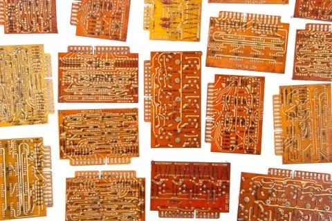 Electronic circuit plates Stock Photos
