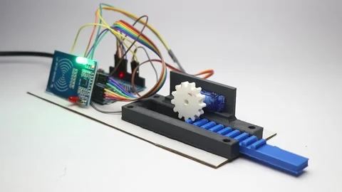 Electronic circuit with programmable controller and 3d printed parts that s.. Stock Footage 282007457