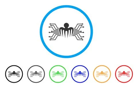 Electronic Circuit Spectre Vector Icon Stock Illustration