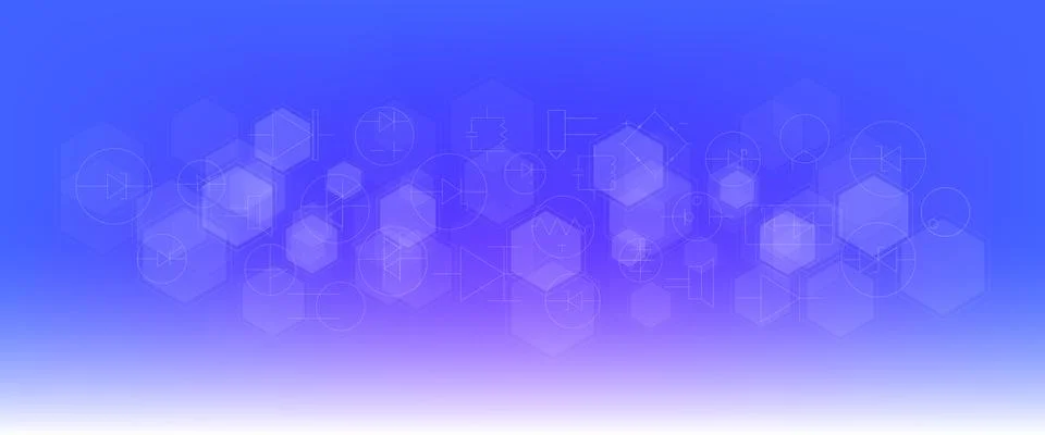 Electronic Circuit Symbol on Technology background Stock Illustration