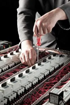 Electronic circuit test Stock Photos