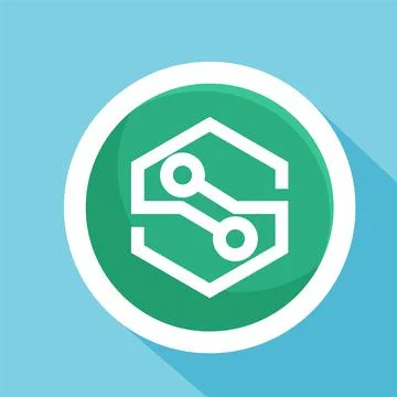 Electronic circuit thin flat vector illustration symbol Isolated template. Stock Illustration