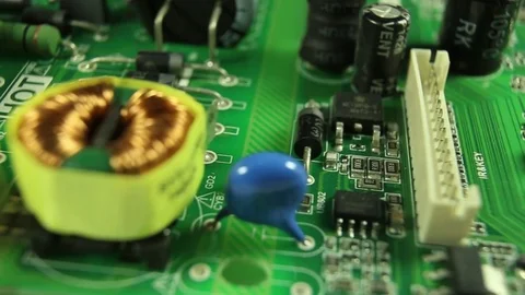 The electronic circuits close-up, macro Stock Footage 85239671