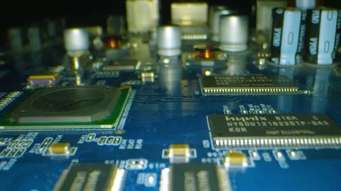 The electronic circuits close-up, macro. Stock Footage 141633540