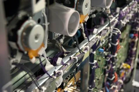 Electronic circuits of printer machine Stock Photos