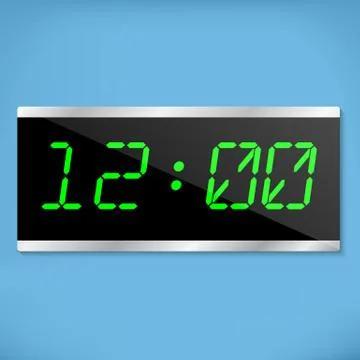 Electronic clock Stock Illustration