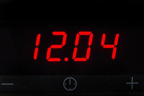 The electronic clock Foto stock