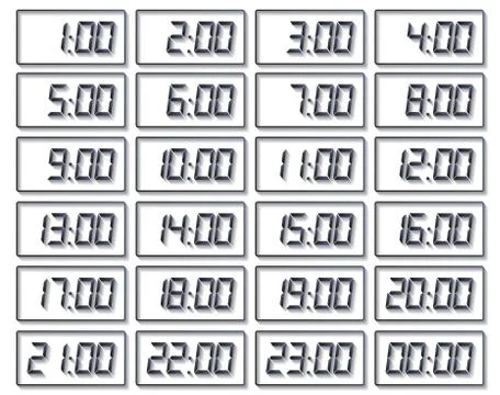 Electronic clock set Stock-Illustration